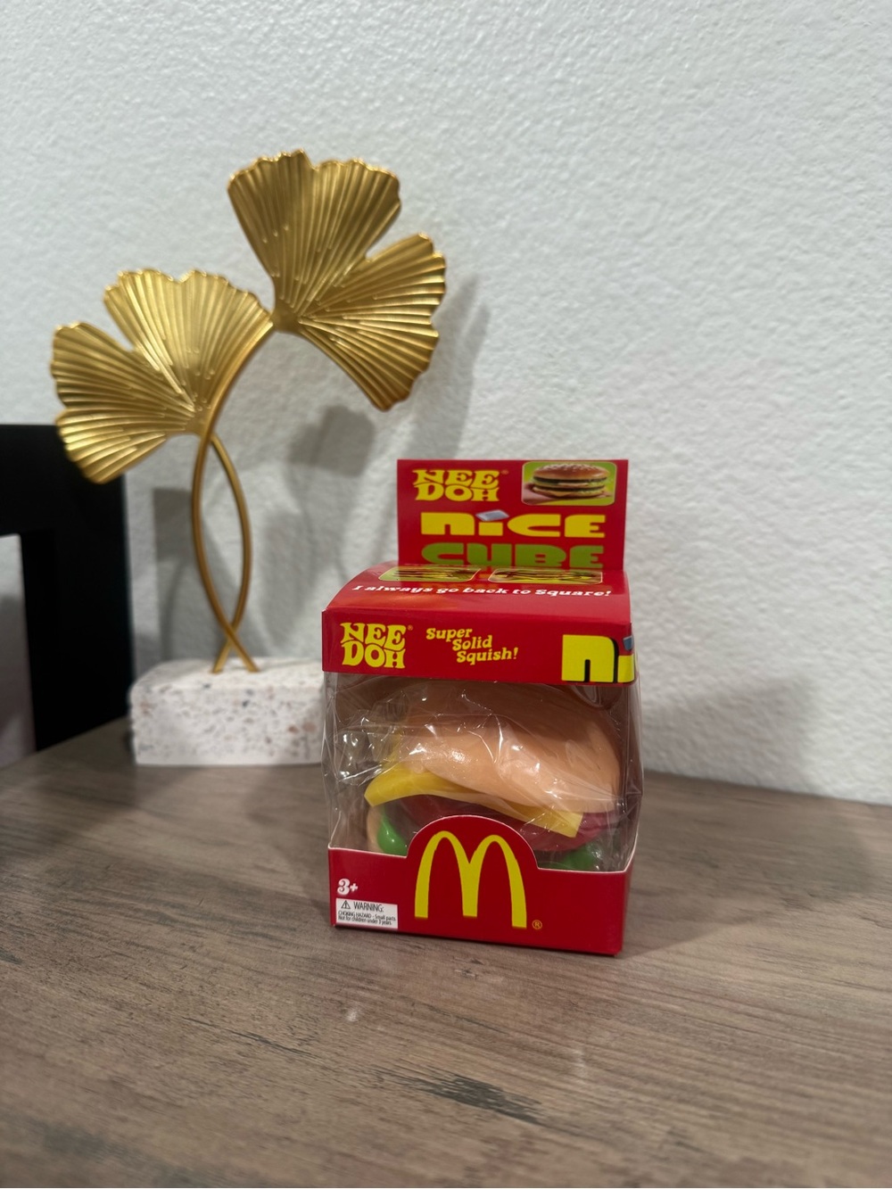 McDonald's Red & Yellow NeeDoh Burger Squishy Toy